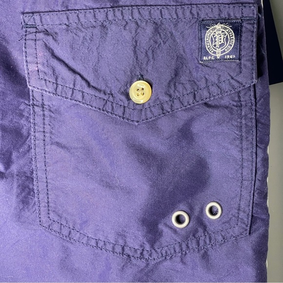 NWT Polo Ralph Lauren Football Swim Trunks Size 34” Navy Blue Mens 7” Inseam New - Picture 8 of 11